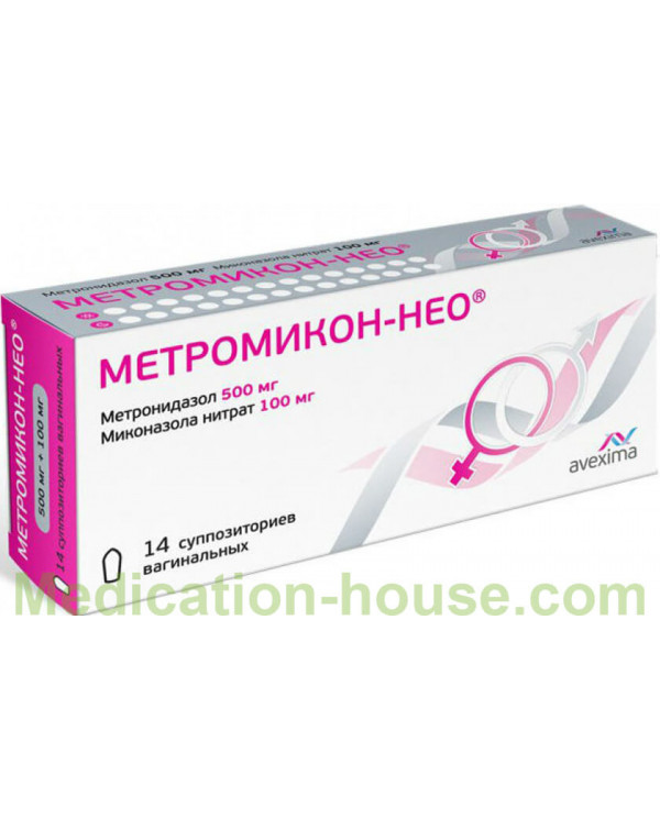 Metromicon-Neo supp 500mg + 100mg #14