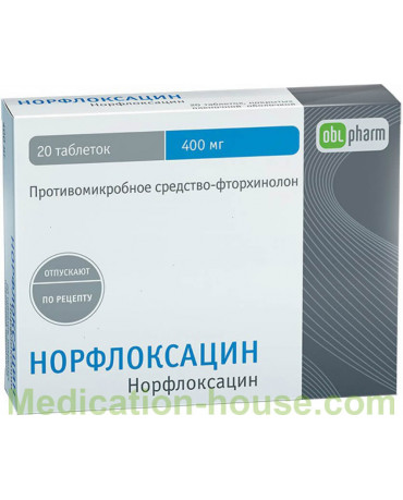 Norfloxacin tabs 400mg #20