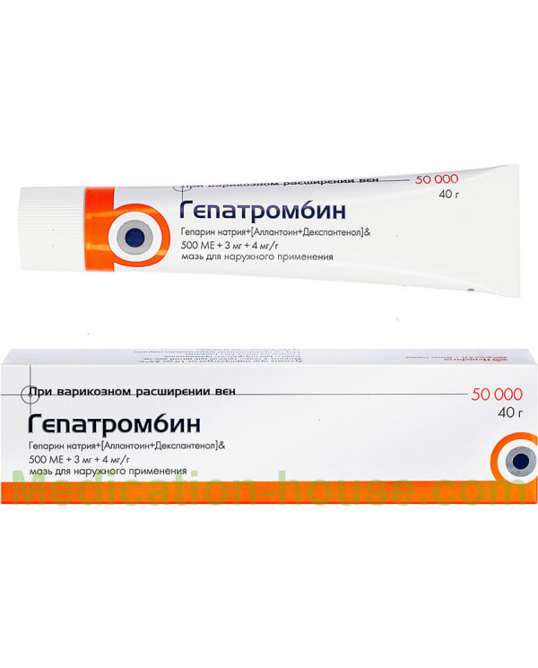 Hepatrombin cream 500me + 3mg + 4mg/gr 40gr