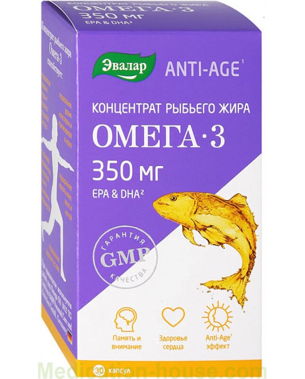Evalar Anti Age Omega-3 concentrate caps 1gr #30