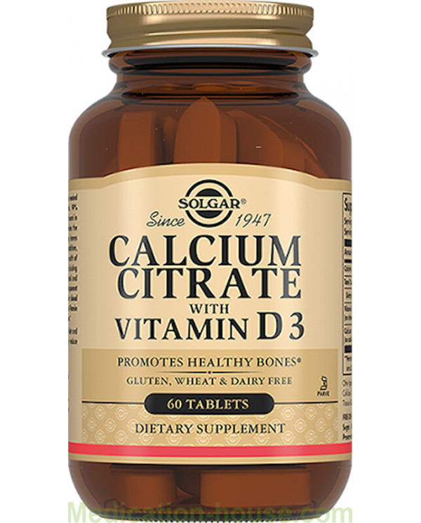 Solgar Calcium Citrate with vitamin D3 tabs #60