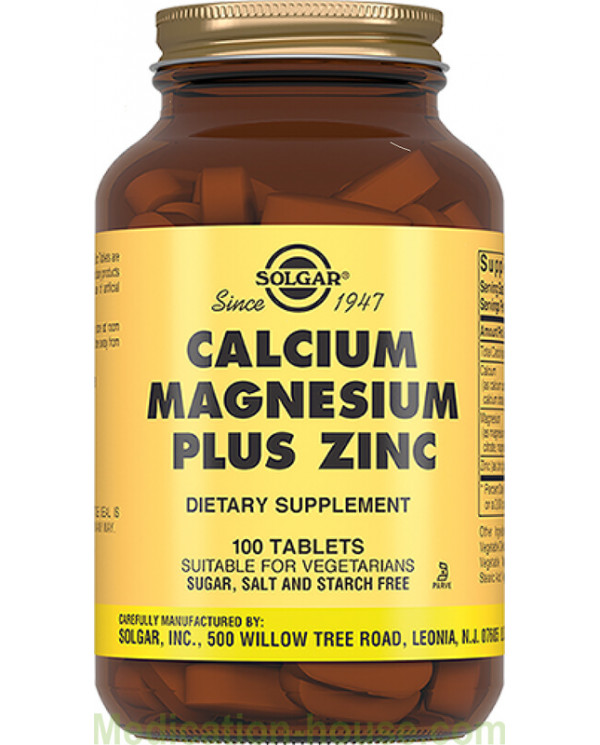 Solgar Calcium Magnesium plus Zinc tabs #100