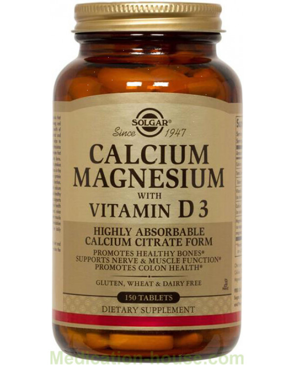 Solgar Calcium magnesium with Vitamin D3 tabs #150
