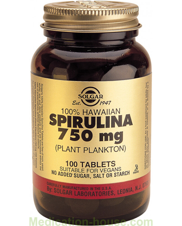 Solgar Spirulina tabs 750mg #100