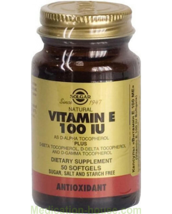 Solgar Vitamin E caps 100IU #50